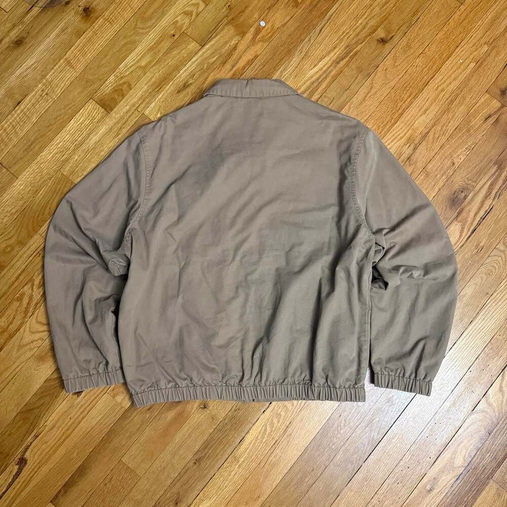 Polo Ralph Lauren Harrington Jacket Men's L Khaki Plaid Lined Vintage - Picture 2 of 7